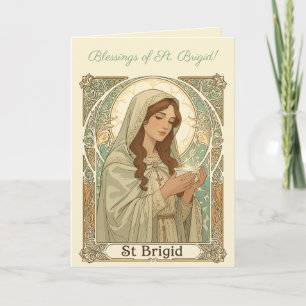 St Brigid The Patron Of Dairy Workers Card