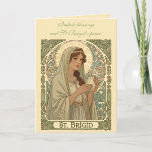 St Brigid The Patron Saint of Dairymaids Card