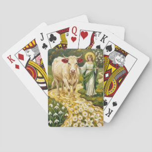 St. Brigid & The White Cow (Imbolc) Playing Cards