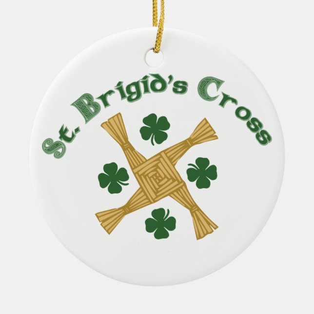 St. Brigids Cross Ceramic Ornament (Front)