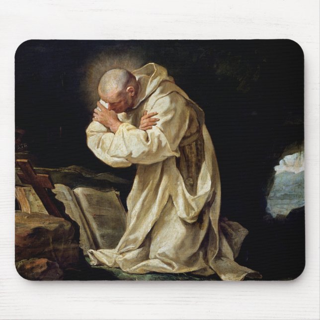 St. Bruno  Praying in the Desert, 1763 Mouse Pad (Front)