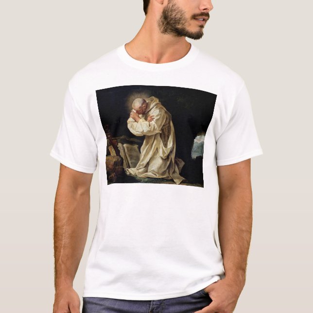 St. Bruno  Praying in the Desert, 1763 T-Shirt (Front)