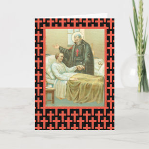 St. Camillus Comforting an Invalid (M 021) Blank Card