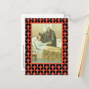 St. Camillus Comforting an Invalid (M 021) Postcard