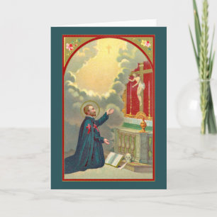 St. Camillus Praying Before a Crucifix (M 020) Card