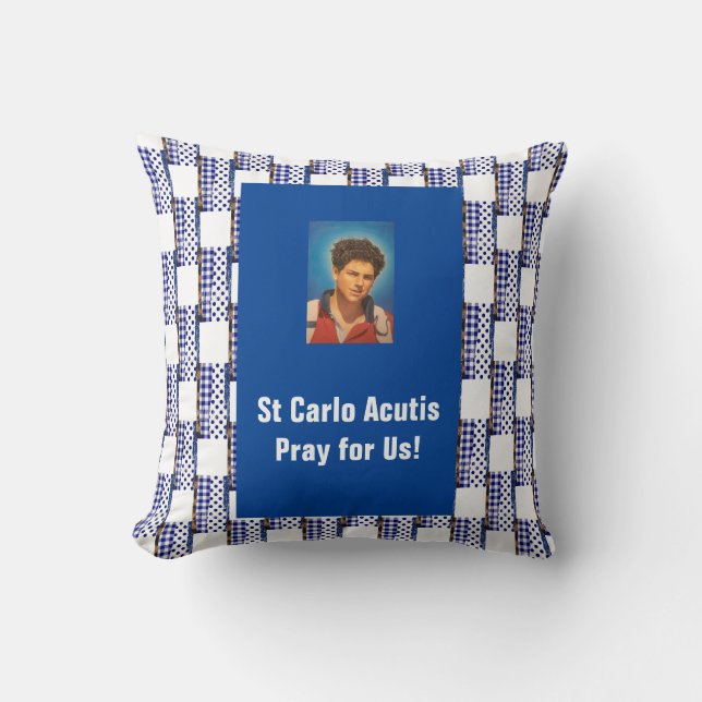 St Carlo Acutis Cushion (Front)
