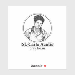 St. Carlo Acutis Religious Icon & Sketch Design 