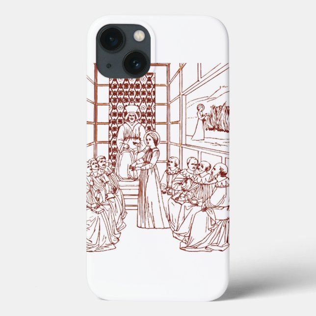 St Catherine Disputing with Scholars by Masolino Case-Mate iPhone Case (Back)