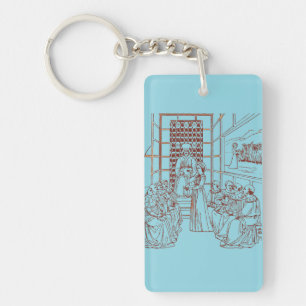 St Catherine Disputing with Scholars by Masolino Key Ring