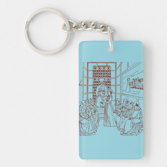 St Catherine Disputing with Scholars by Masolino Key Ring (Front)