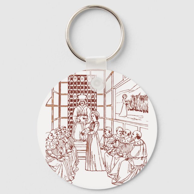 St Catherine Disputing with Scholars by Masolino Key Ring (Front)