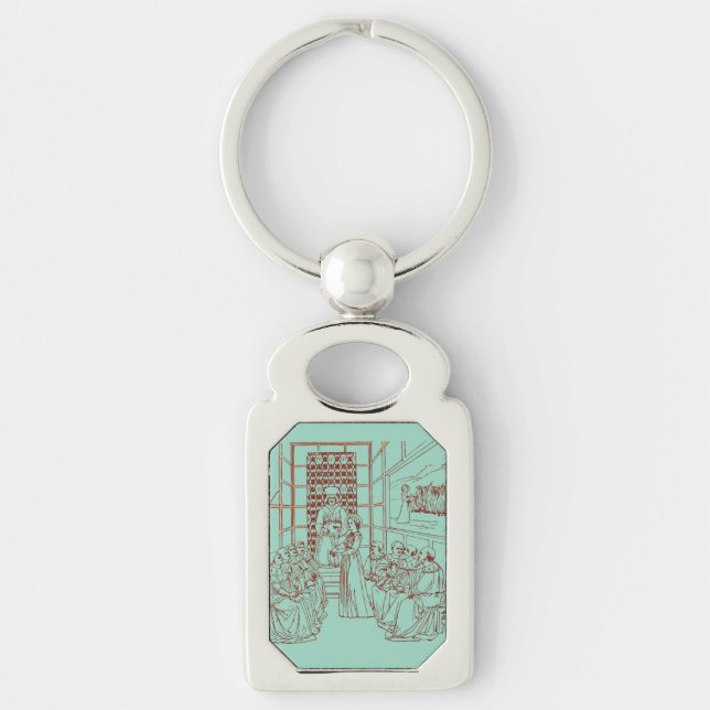 St Catherine Disputing with Scholars by Masolino Key Ring (Front)