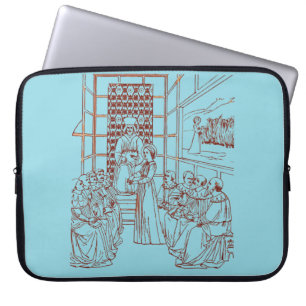 St Catherine Disputing with Scholars by Masolino Laptop Sleeve