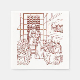 St Catherine Disputing with Scholars by Masolino Napkin