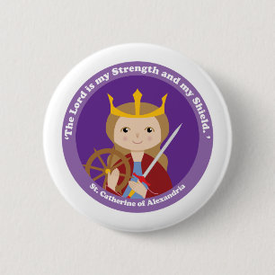 St. Catherine of Alexandria 6 Cm Round Badge