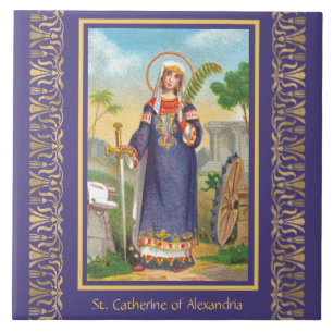 St. Catherine of Alexandria in Egyptian Dress Ceramic Tile