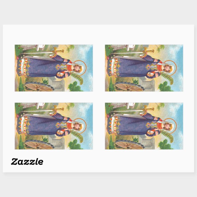 St. Catherine of Alexandria in Egyptian Dress Rectangular Sticker (Sheet)
