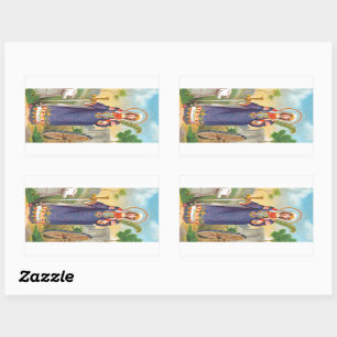 St. Catherine of Alexandria in Egyptian Dress Rectangular Sticker