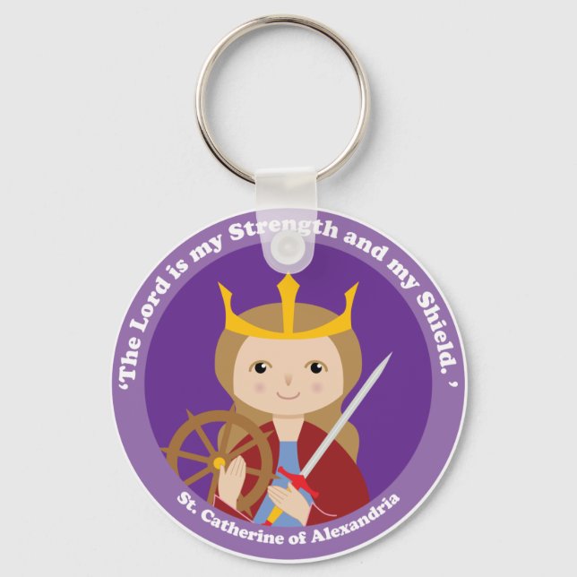 St. Catherine of Alexandria Key Ring (Front)