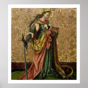 St. Catherine of Alexandria (oil on panel) 2 Poster