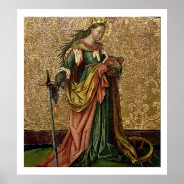 St. Catherine of Alexandria (oil on panel) 2 Poster (Front)