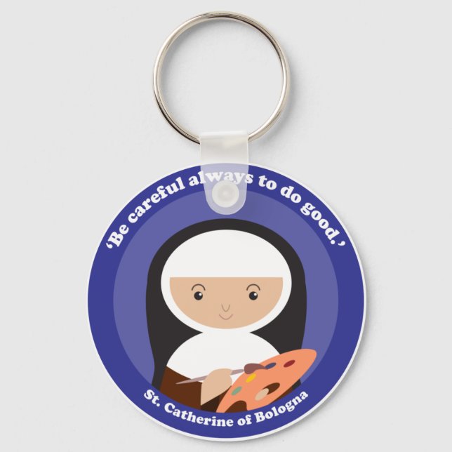 St. Catherine of Bologna Key Ring (Front)