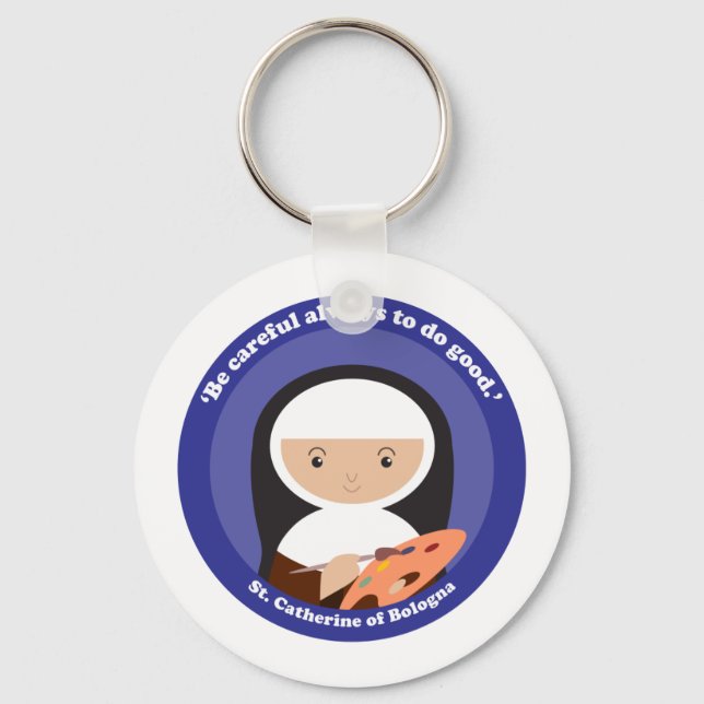 St. Catherine of Bologna Key Ring (Front)