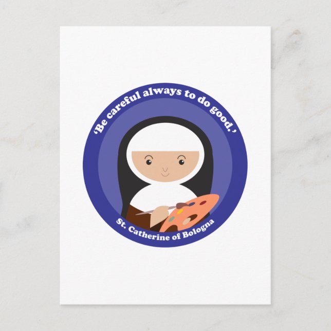 St. Catherine of Bologna Postcard (Front)