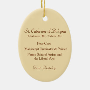 St. Catherine of Bologna (SAU 027) Ceramic Tree Decoration