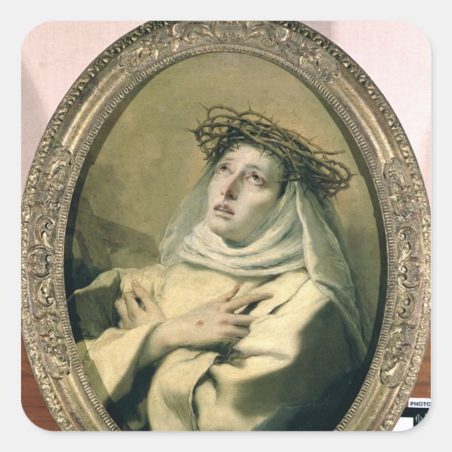 St. Catherine of Siena , c.1746 Square Sticker (Front)