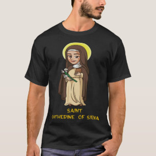St.Catherine of Siena Catholic Purity Girls Teens T-Shirt