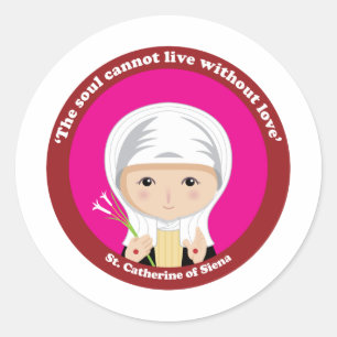St. Catherine of Siena Classic Round Sticker