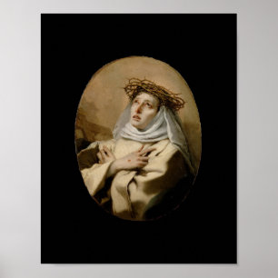 St. Catherine of Siena Hl. Katharina Siena Tiepolo Poster