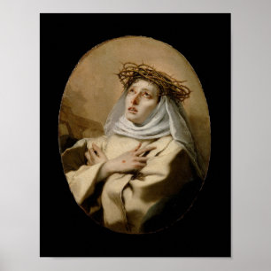 St. Catherine of Siena Hl. Katharina Siena Tiepolo Poster