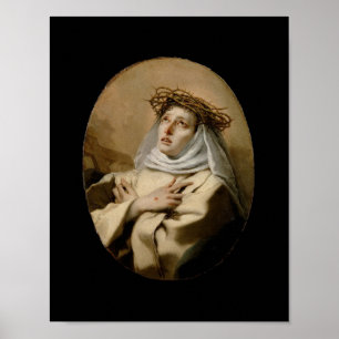 St. Catherine of Siena Hl. Katharina Siena Tiepolo Poster