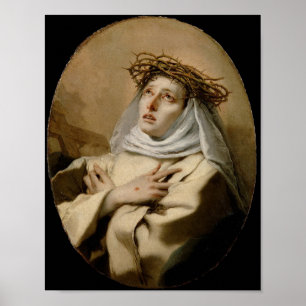 St. Catherine of Siena Hl. Katharina Siena Tiepolo Poster