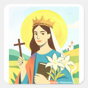 St. Catherine of Siena Square Sticker