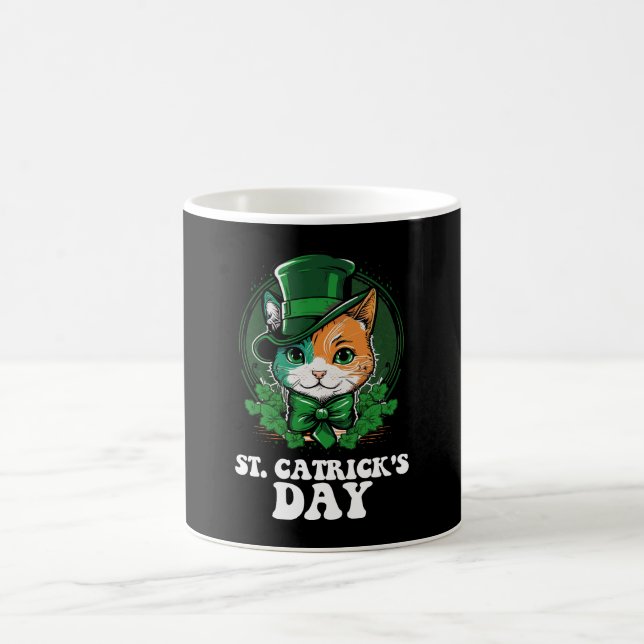 St Catricks Day Cat Lovers St Patrick's Day Coffee Mug (Center)