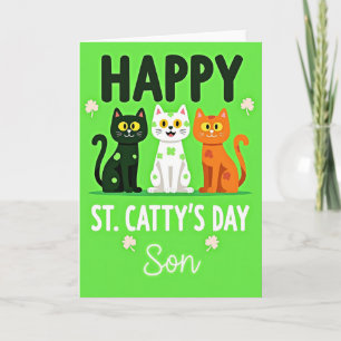 St Catty Day Glitter Texture Card