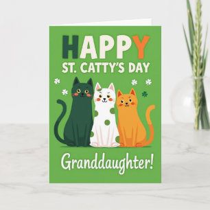 St Catty Day Granddaughter Card