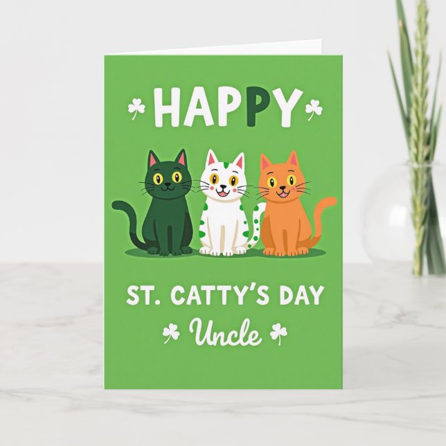 St Cattys Day Uncle Card (Front)