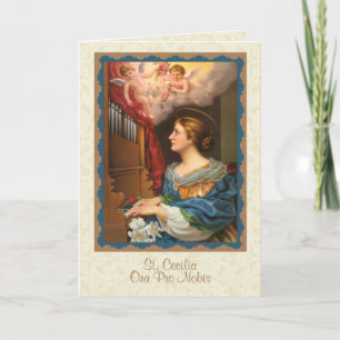 St. Cecilia Musicians Religious Catholic Saint Card