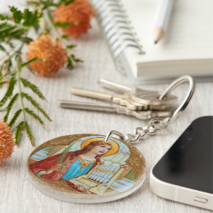 St. Cecilia of Rome (BK 003) Acrylic Key Ring