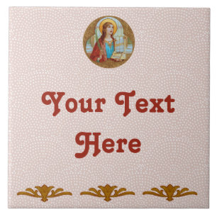 St. Cecilia of Rome (BK 003) Ceramic Tile 2