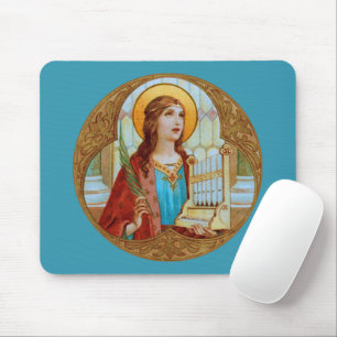 St. Cecilia of Rome (BK 003) Horizontal Mouse Pad