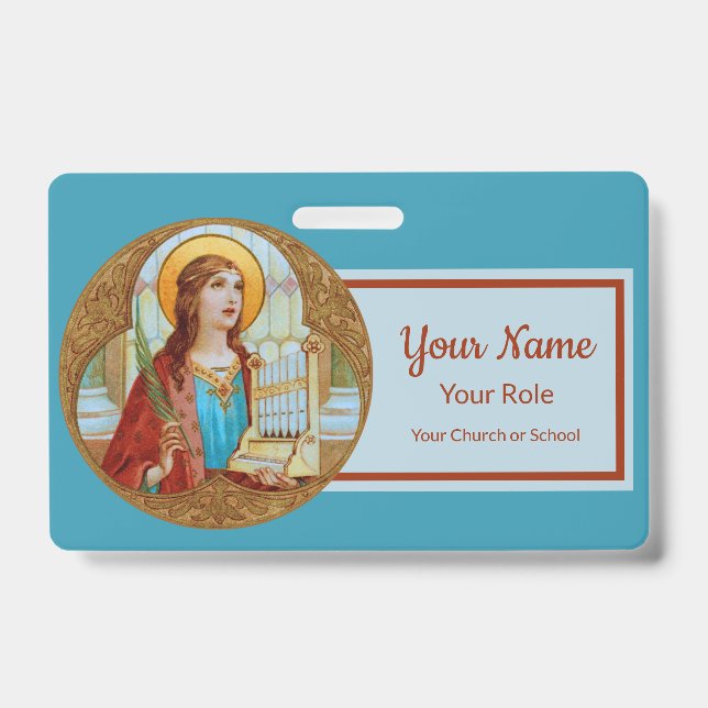 St. Cecilia of Rome (BK 003) ID Badge (Front)