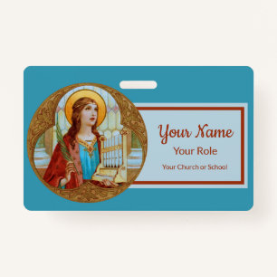 St. Cecilia of Rome (BK 003) ID Badge