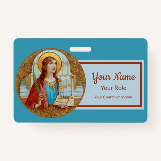 St. Cecilia of Rome (BK 003) ID Badge (Front)