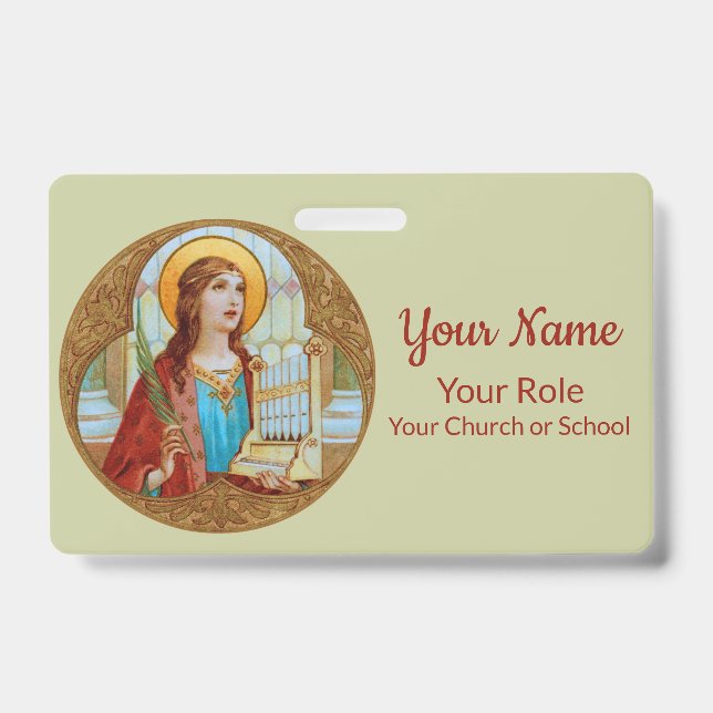 St. Cecilia of Rome (BK 003) ID Badge (Front)