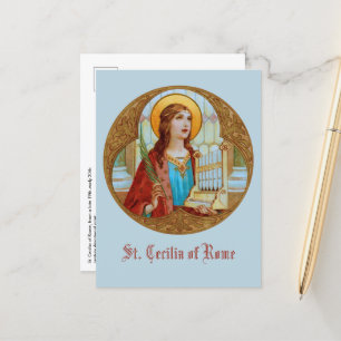 St. Cecilia of Rome (BK 003) Vertical Postcard